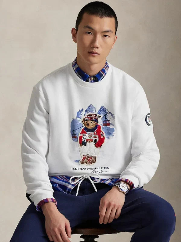 2026 Winter Olympics Polo Ralph Lauren Team USA Polo Bear Sweatshirt