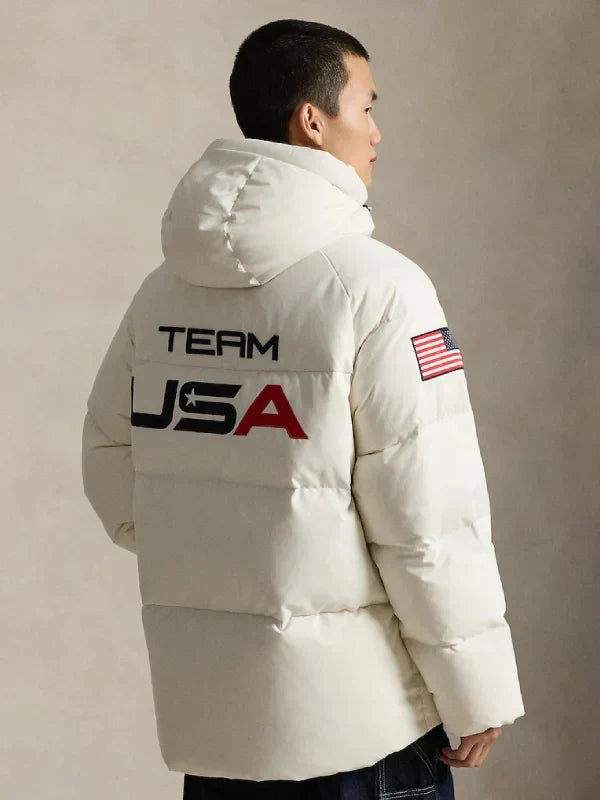 2026 Winter Olympics Team USA Polo Ralph Lauren Flagbearer Jacket White