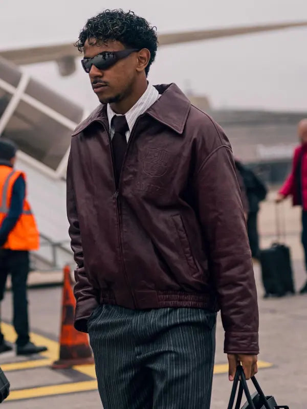 AMIRI FC Barcelona Leather Jacket