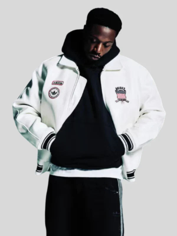 Adidas x Avirex Leather Jacket White
