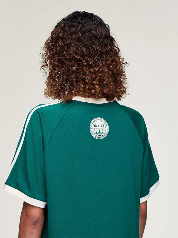 Adidas x Oasis Tour 3-Stripes T-Shirt Green