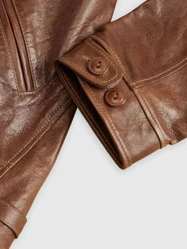 Albert Einstein Levi's Brown Leather Jacket