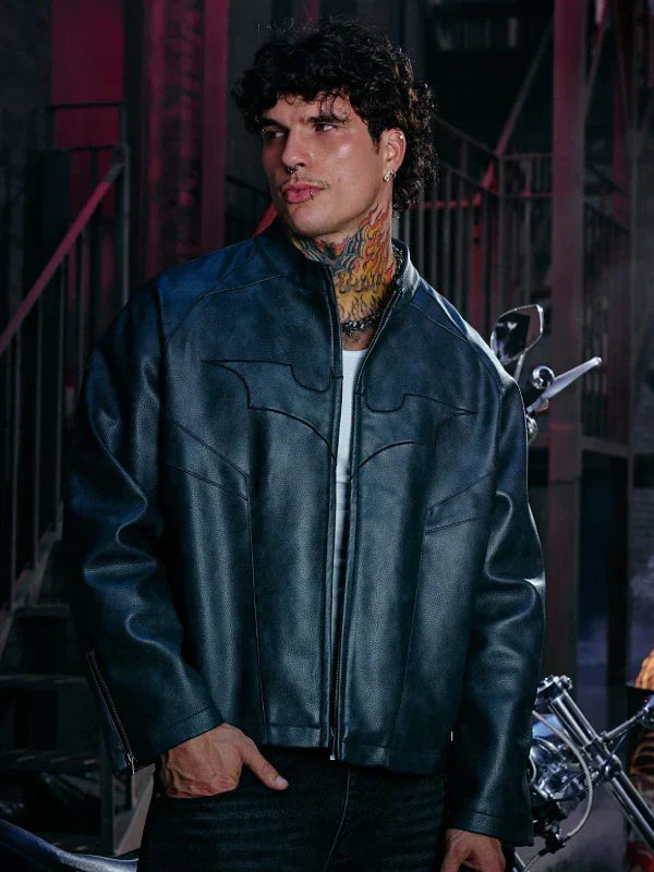Batman YoungLA Black Leather Jacket