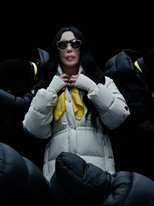 Cher White Moncler Puffer Jacket