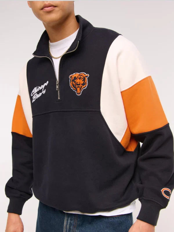 Chicago Bears Abercrombie Half-Zip Sweatshirt