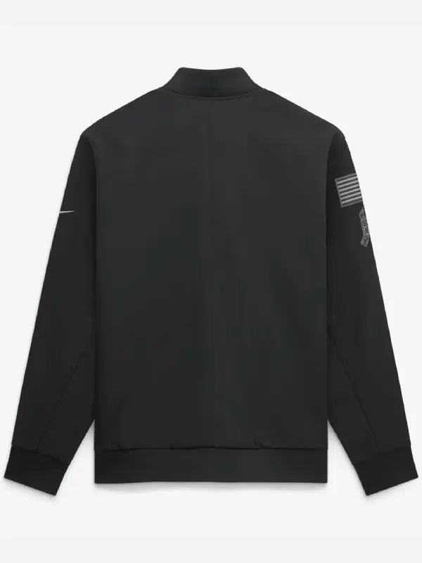 Chicago Bears Nike 2026 Salute to Service Sideline Full-Zip Bomber Jacket - Black