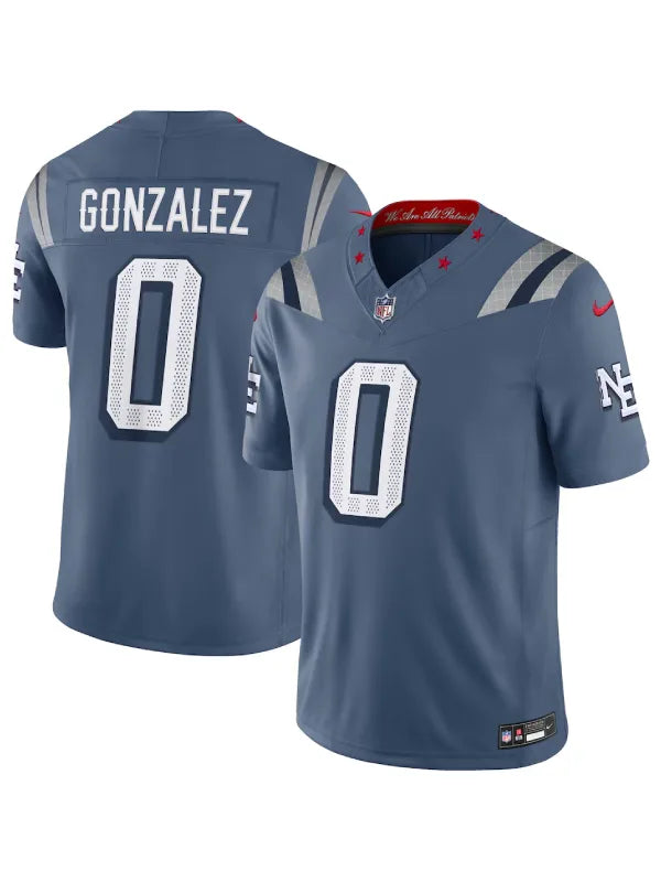 Christian Gonzalez New England Patriots Nike Rivalries Jersey