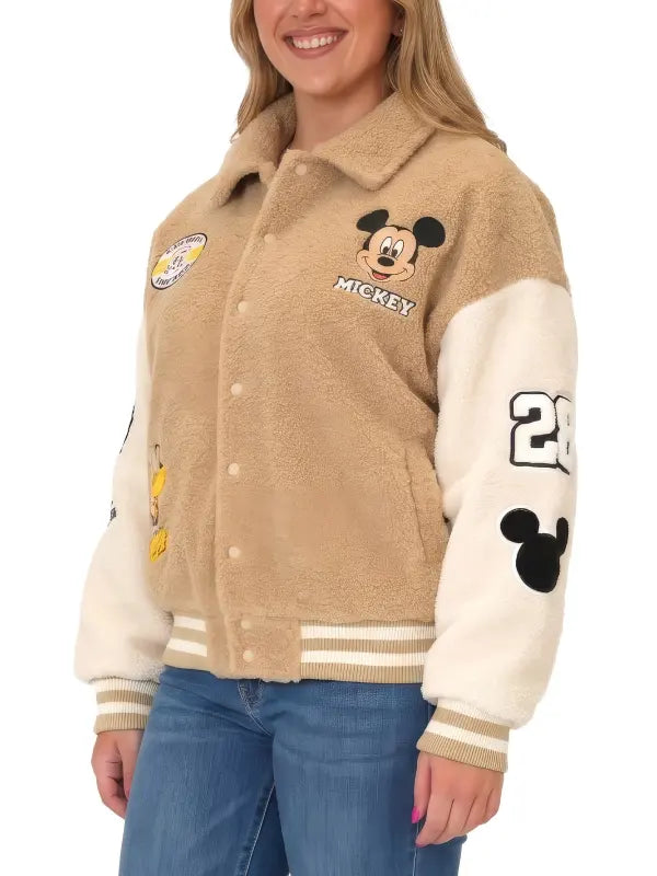 Costco Disney Adult Unisex Fleece Varsity Jacket