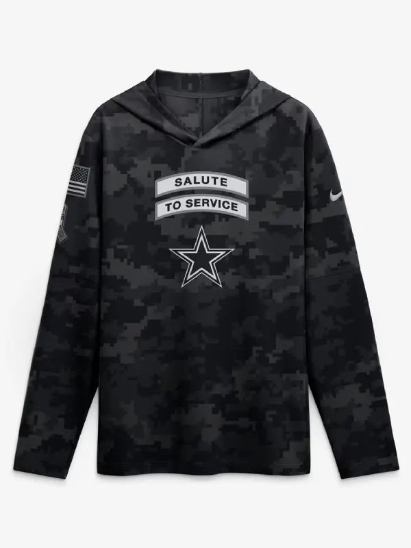 Dallas Cowboys 2026 Salute to Service Hooded Long Sleeve Shirt