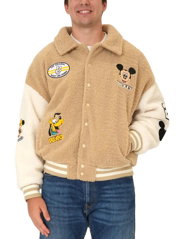 Disney Costco Fleece Varsity Jacket