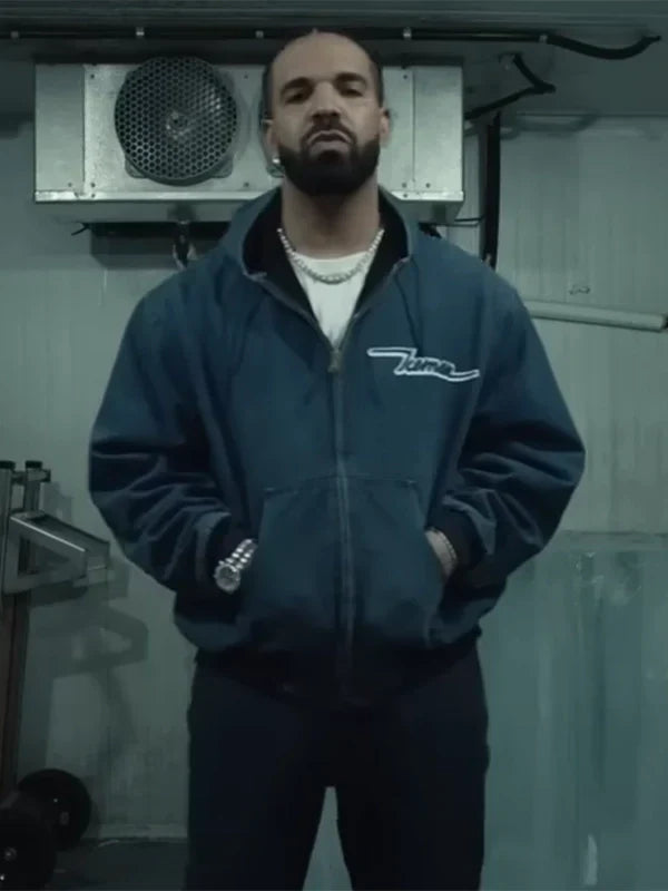 Drake Iceman Hooded Blue Jacket
