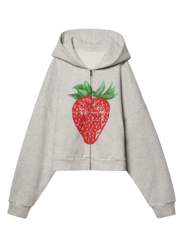 Elwood Strawberry Hoodie Grey