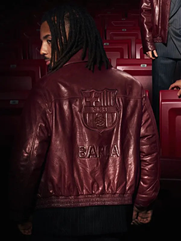 FC Barcelona AMIRI Leather Jacket