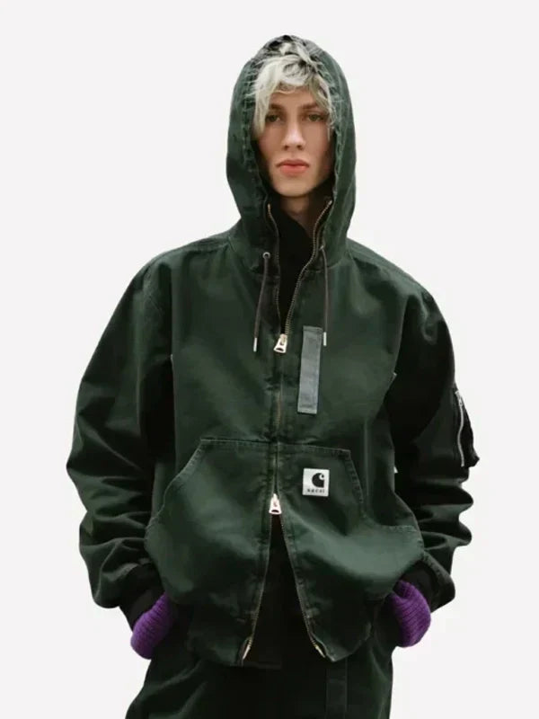 FW25 Sacai Carhartt Phthalo Green Jacket