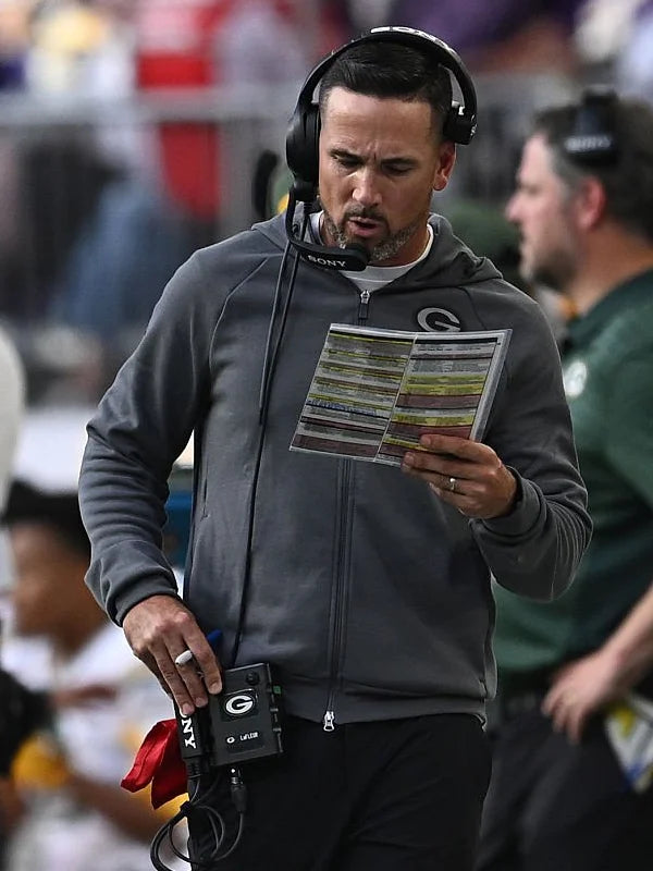 Green Bay Packers Matt LaFleur Zip-Up Hoodie 2026