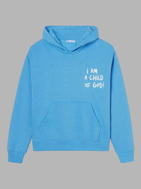I Am A Child Of God Unisex Hoodie Blue