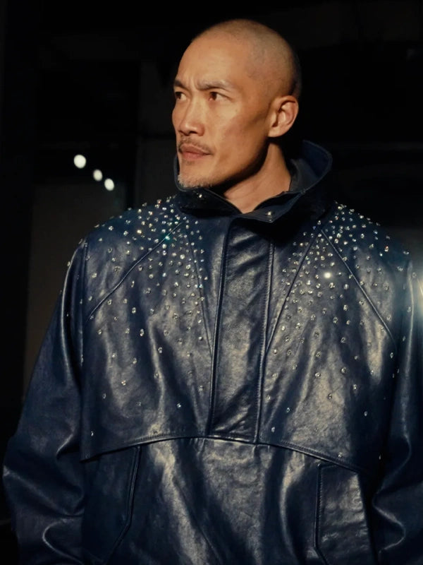 Jordan Love Diamond Leather Anorak Jacket