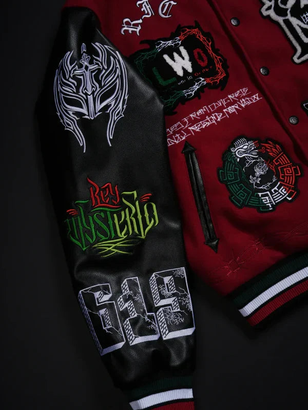 LWO Red & Black Letterman Jacket WWE