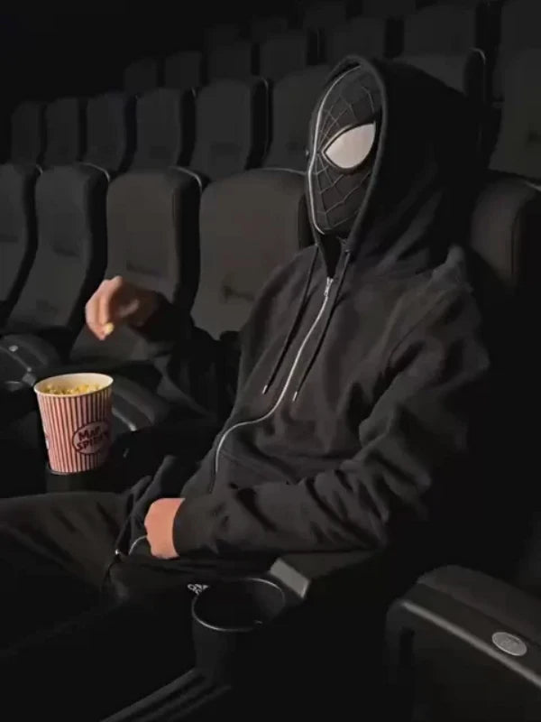 Legacy Wear Spiderman Zip Up Hoodie Black