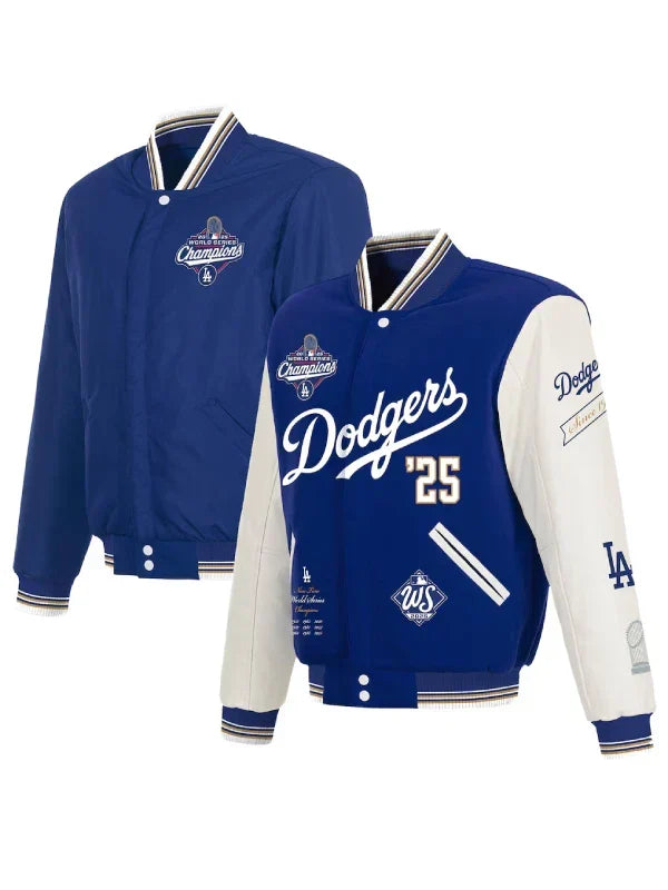 Los Angeles Dodgers 2025 World Series Champions Reversible Varsity Jacket