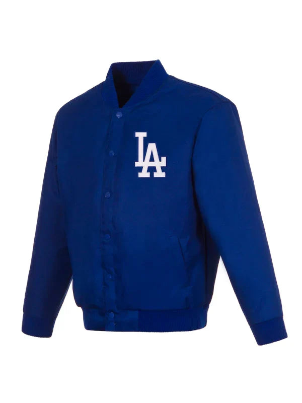 Los Angeles Dodgers JH Design Full-Snap Pollytwill Varsity Jacket - Royal