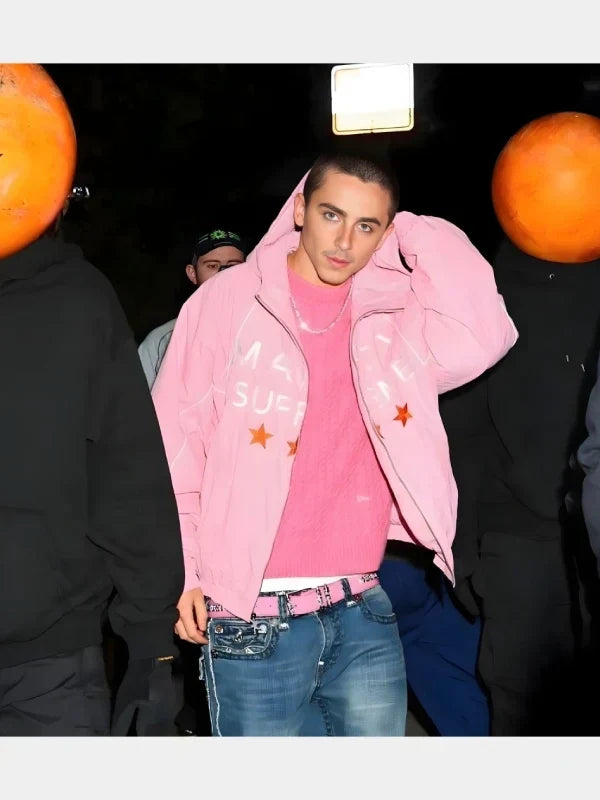 Marty Supreme Timothee Chalamet Pink Jacket Hoodie