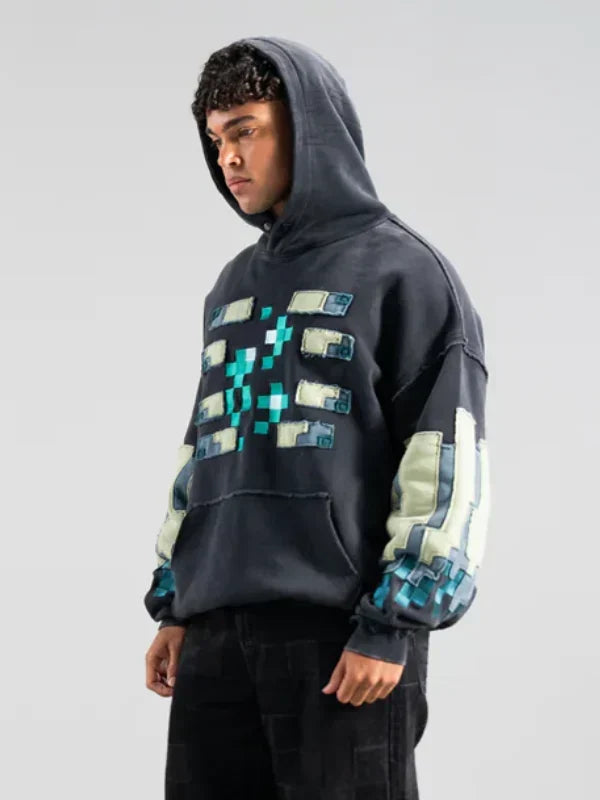 Minecraft Warden Patch work Hoodie