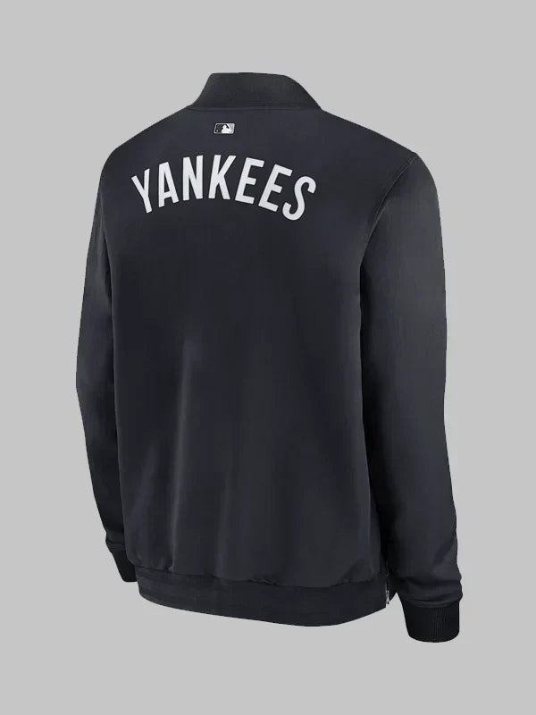 New York Yankees Authentic Collection Dugout Mens Nike MLB Full-Zip Bomber Jacket Black
