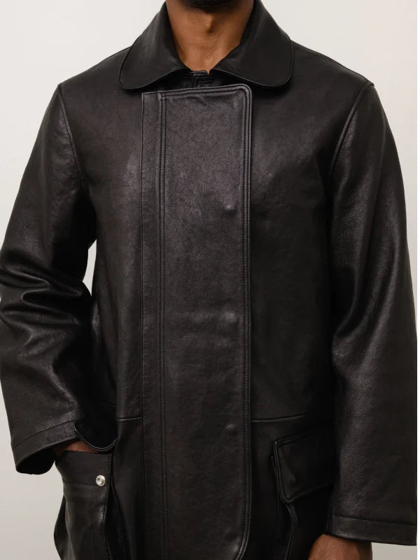 Our Legacy Leather Fireman Jacket Stussy