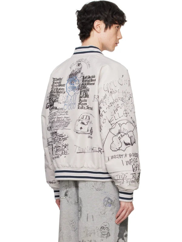 Paly Hollywood Bolinas Graphic Print Bomber Jacket