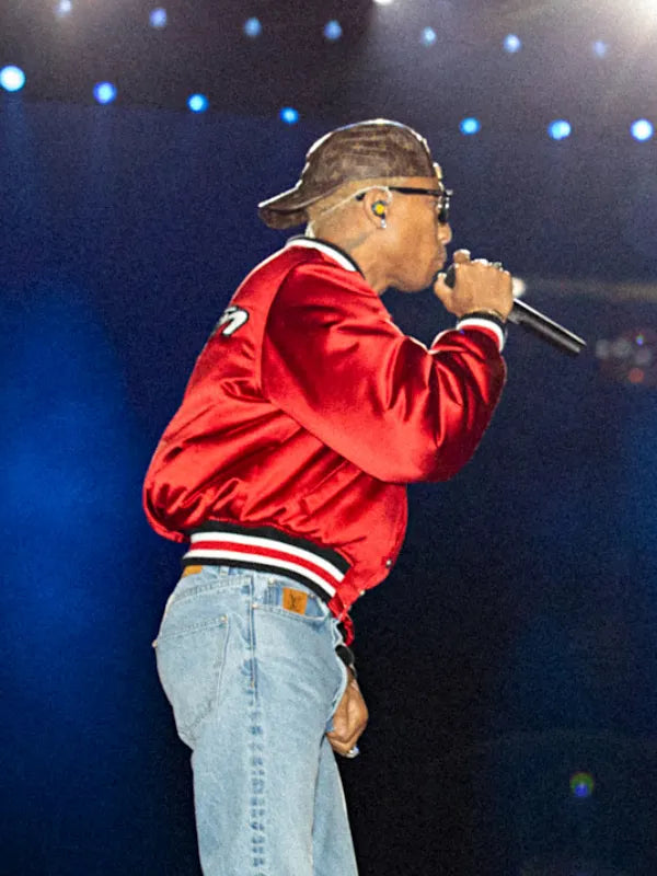 Pharrell Williams Louis Vuitton Red Bomber Jacket