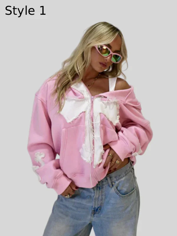 Pink Cross Hoodie