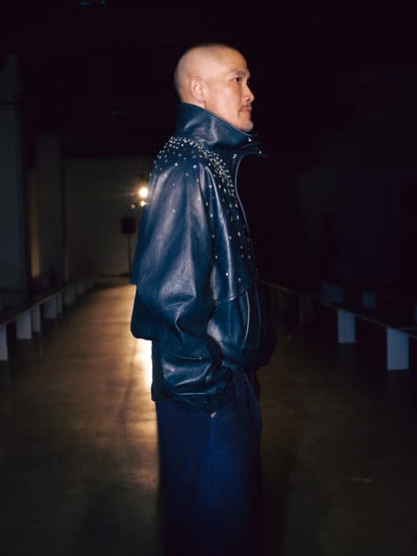 Public School Leather Anorak Diamond Jacket