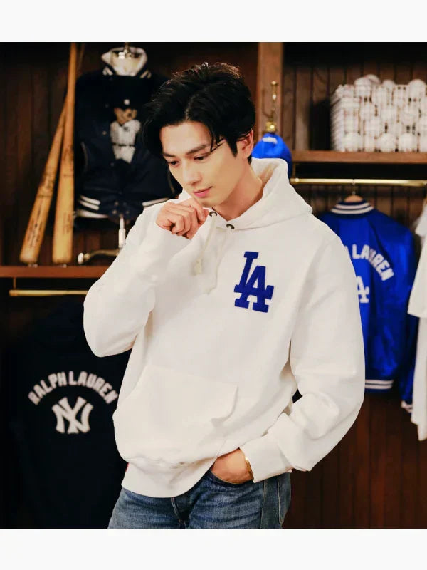 Ralph Lauren Polo Dodgers Hoodie White