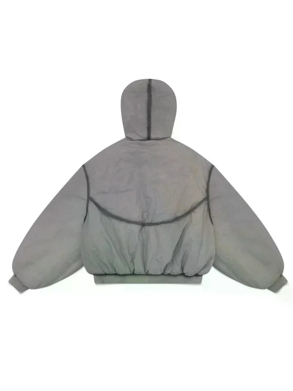 Shinzo A1 Bomber Puffer Jacket Grey