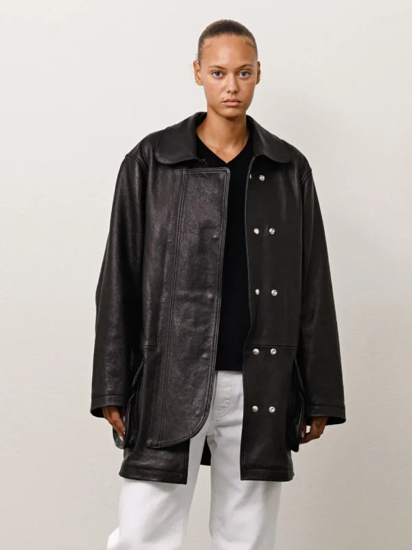 Stussy Fireman Leather Jacket