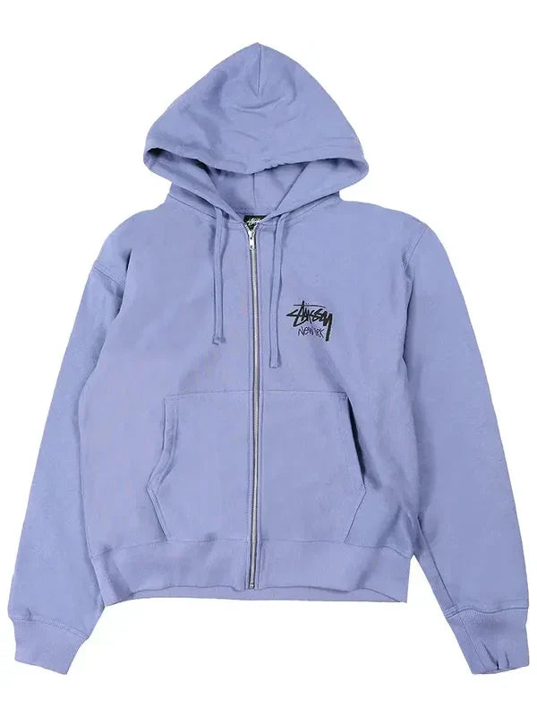 Stussy New York Zip-Up Hoodie Blue