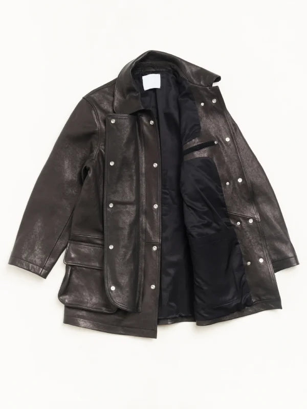 Stussy Our Legacy Fireman Leather Jacket