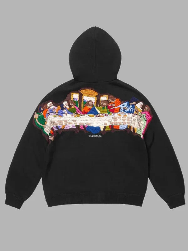 Supreme Last Supper Hoodie Black