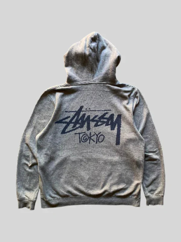 Unisex Stussy Tokyo Hoodie Grey