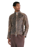 VIVET Raglan Zip-Up Leather Jacket