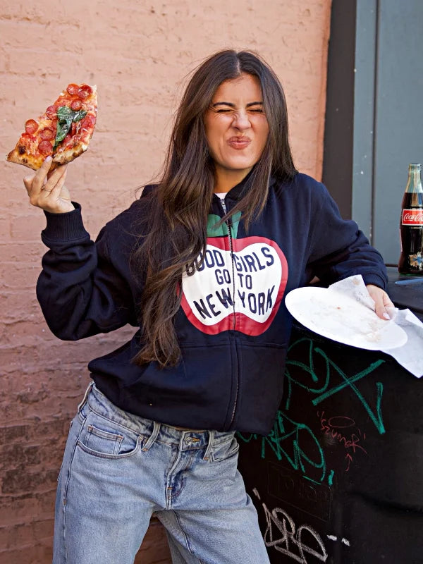good girls go to new york zip-up hoodie