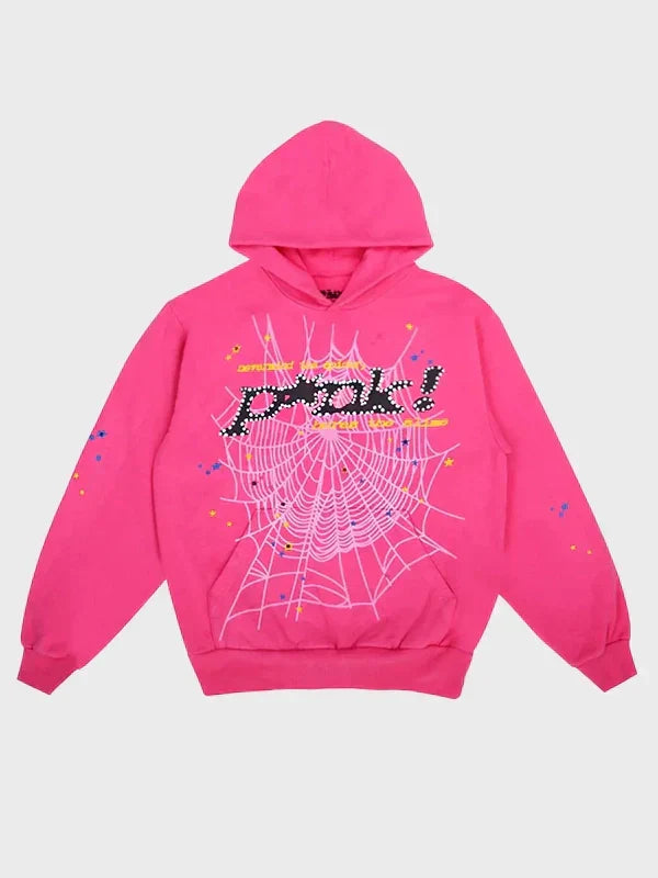 young thug spider hoodie pink
