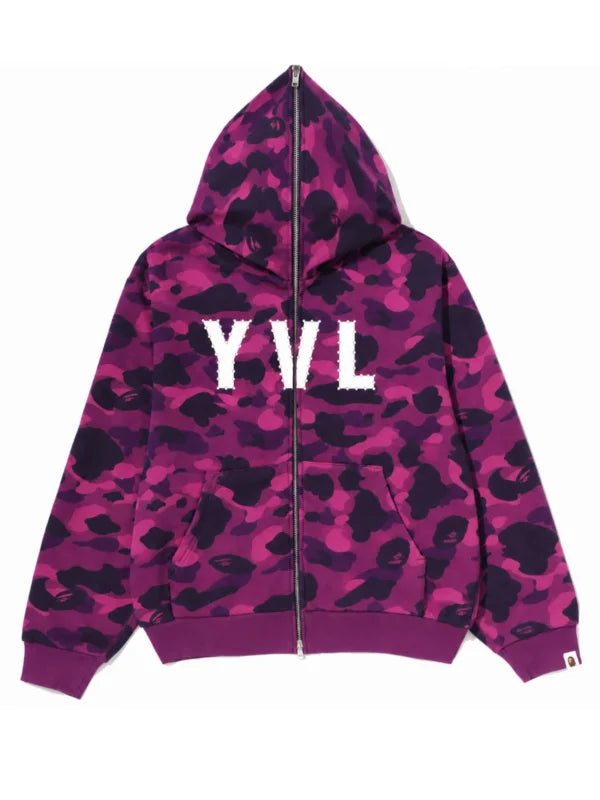 yvl x bape hoodie Purple